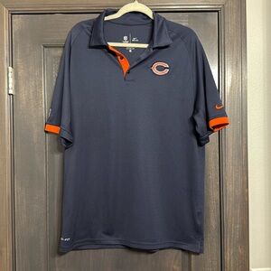 Nike Chicago Bears‎ Navy Polo Shirt Mens L